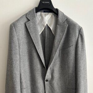 $750 Suitsupply Unstructured Grey Wool Sport Coat/ Blazer Surgeon’s Cuffs 52- 54